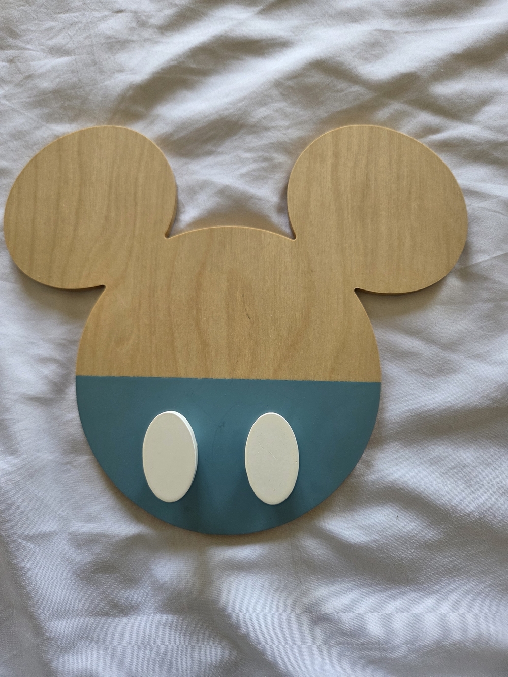 Disney | Wooden Mouse Silhouette Hook in Natural Wood